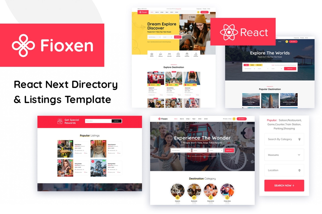 Fioxen - React Next Directory & Listings Template