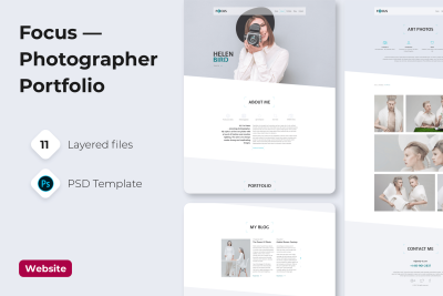 Focus — Photographer portfolio PSD Template