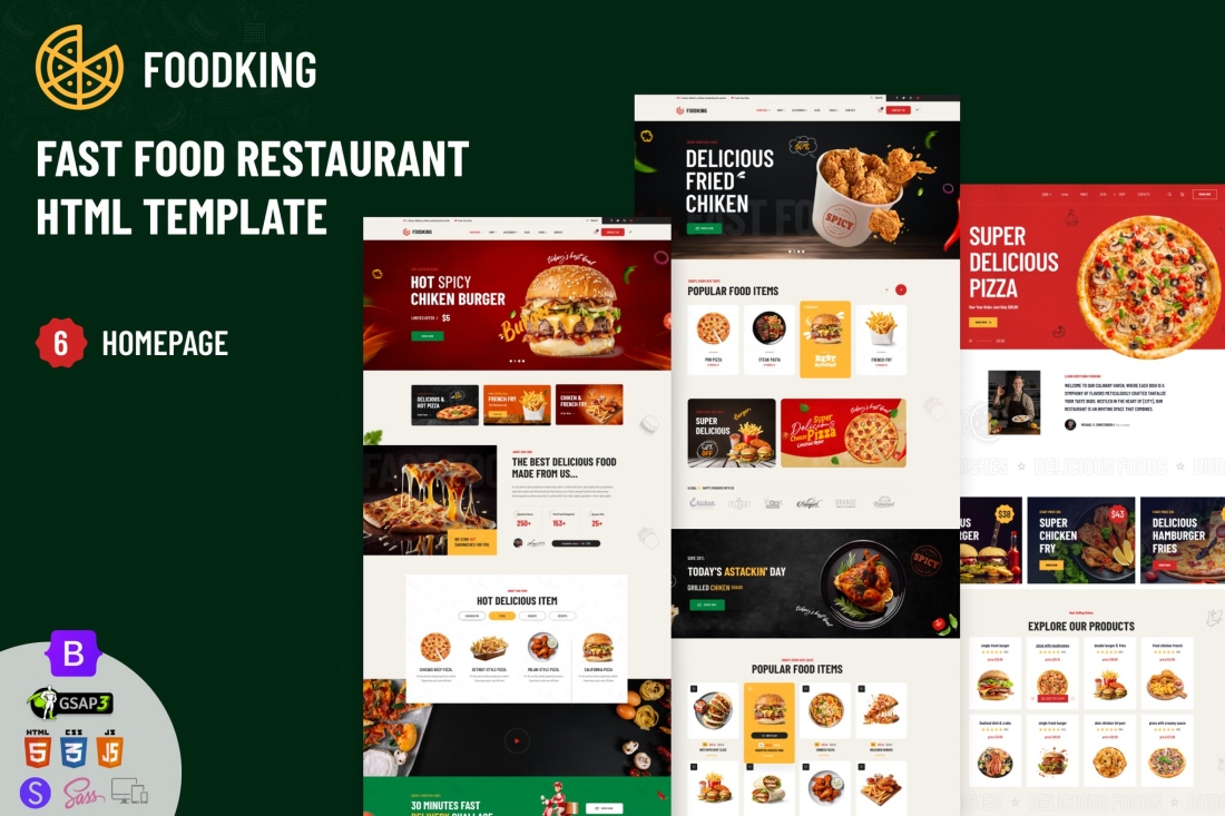 Foodking - Fast Food Restaurant HTML Template