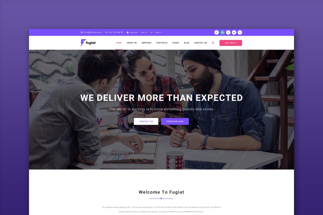 Fugiat - Material Design HTML Template