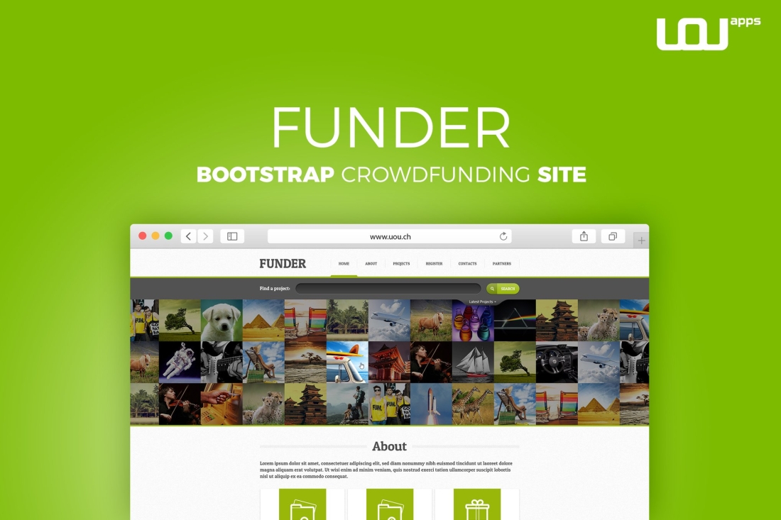 FUNDER - Bootstrap Crowdfunding Site