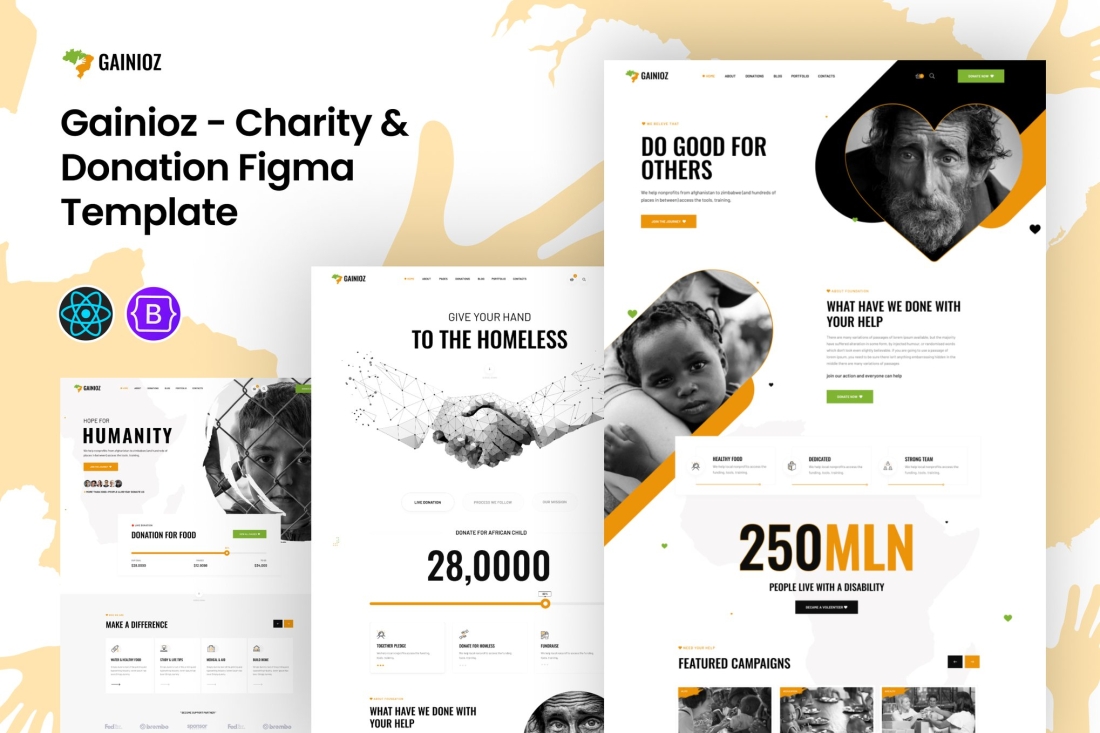 Gainioz - Charity & Donation React Template
