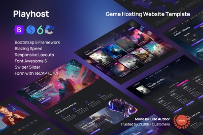 Game Hosting Server Website Template - Playhost