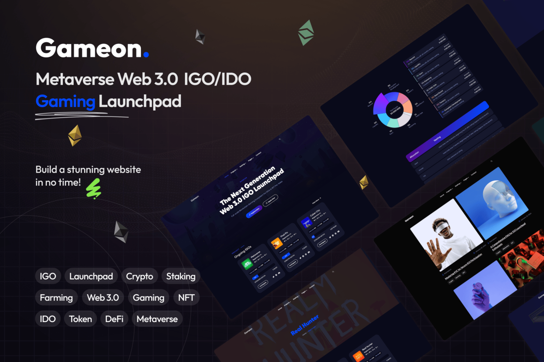 Gameon - Metaverse IGO Launchpad HTML Template