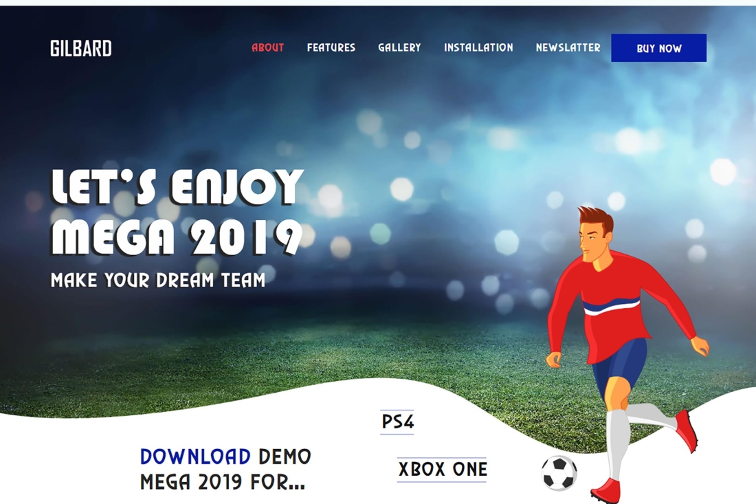 Gaming Website Template - Gilbard