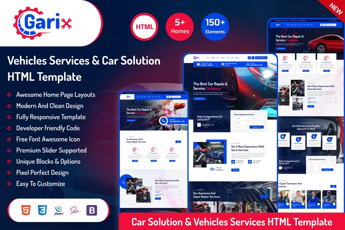 Garix - Car Repair & Auto Mechanic HTML Template
