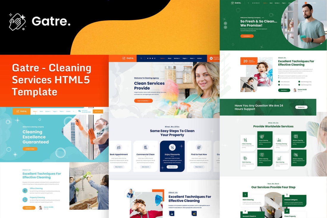Gatre - Cleaning Services HTML5 Template
