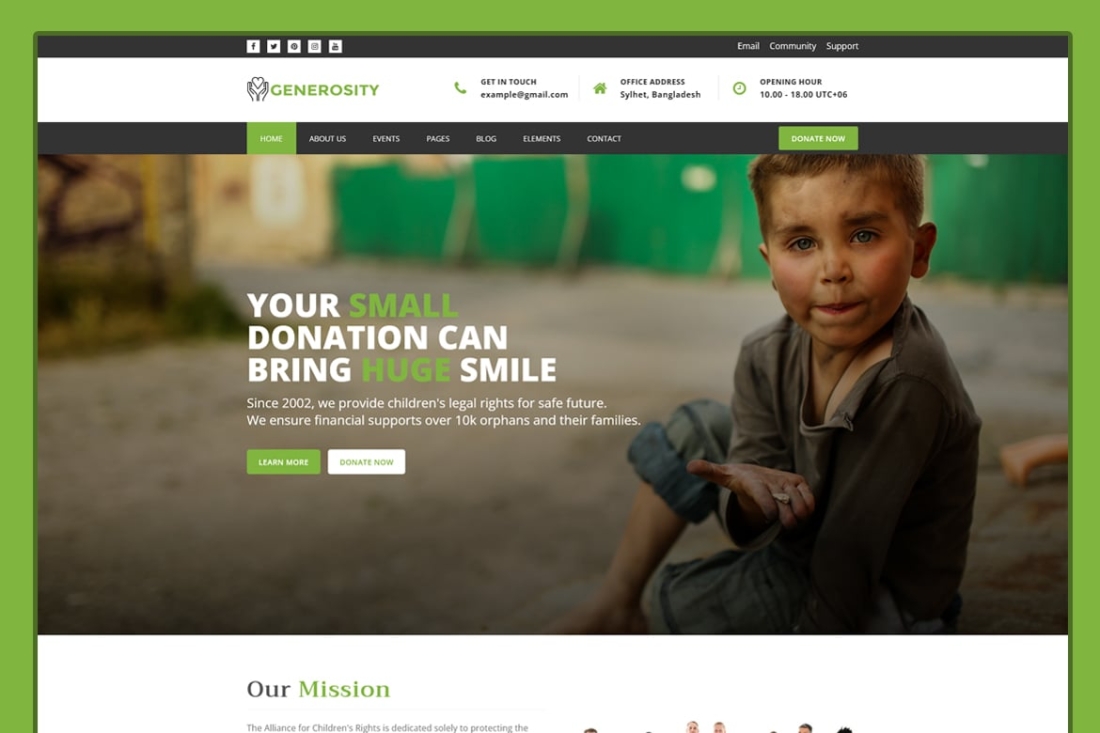 Generosity - Charity HTML5 Template