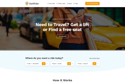 Getrider - Chauffeur Limousine Car Hire HTML