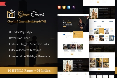 Grace Church - Charity Bootstrap HTML Template