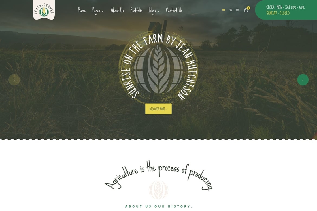 Grain Grower - Agriculture Farm HTML Template