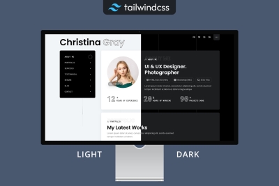 Gray - Tailwind Personal vCard/Portfolio Template