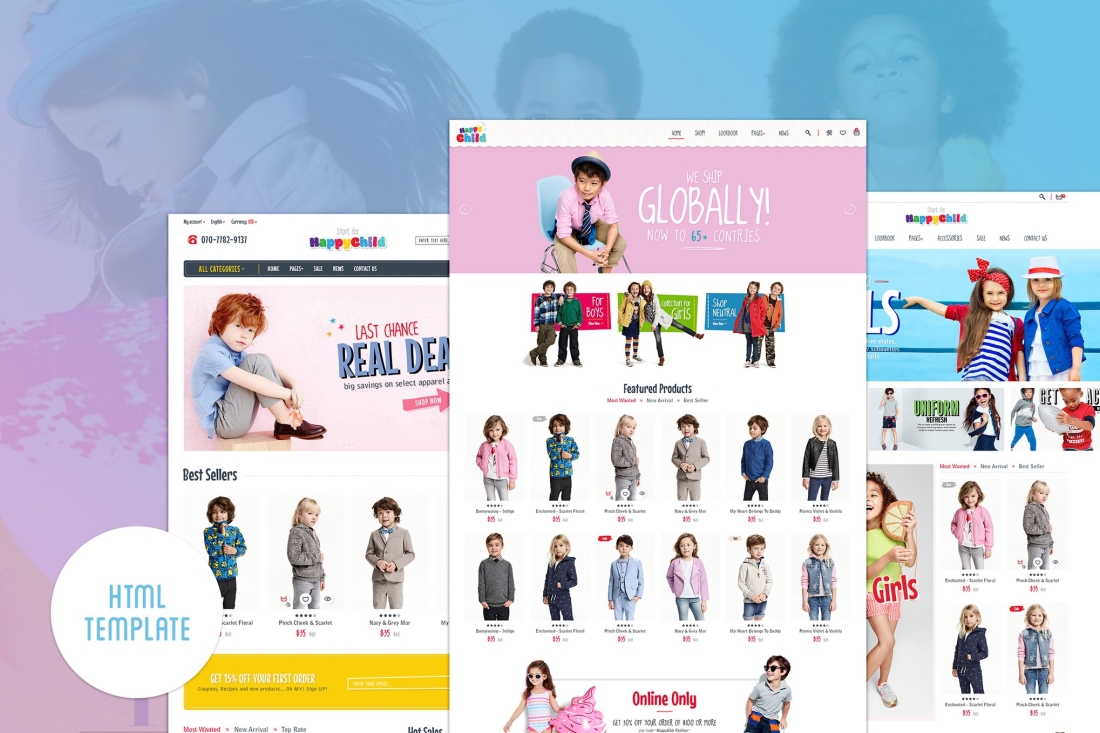 HappyChild | Multi Store Responsive HTML Template