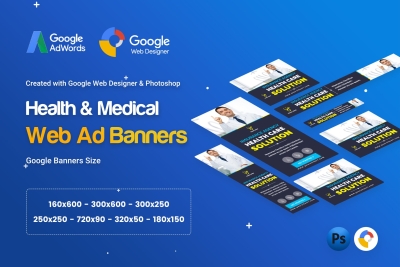 Health & Medical Banners Ad - GWD & PSD
