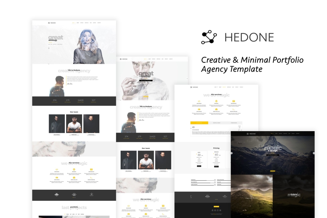 Hedone - Creative & Clean Portfolio / Agency Templ