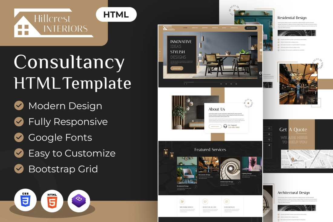 Hillcrest | Interior Design HTML Template