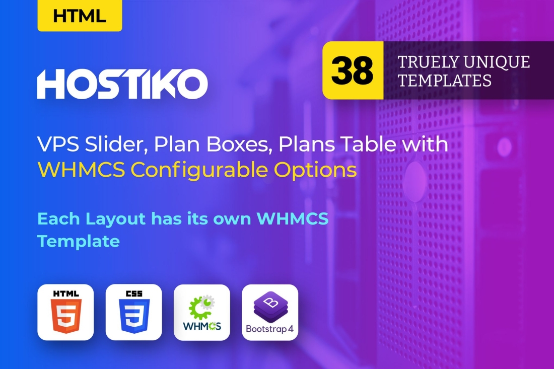 Hostiko - Hosting HTML & WHMCS Template With Isome