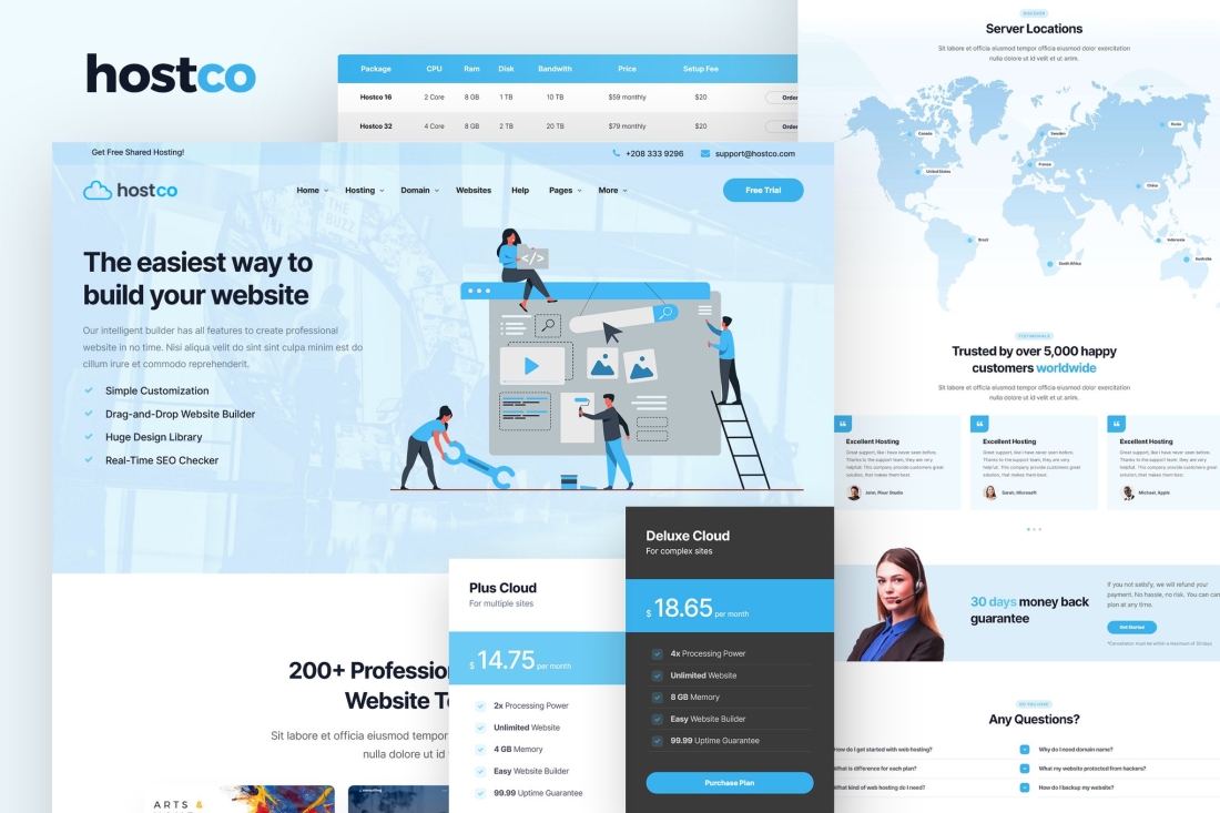 Hosting Website Template - Hostco