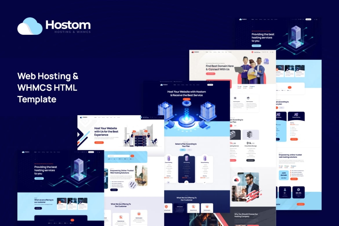 Hostom - Web Hosting & WHMCS HTML Template