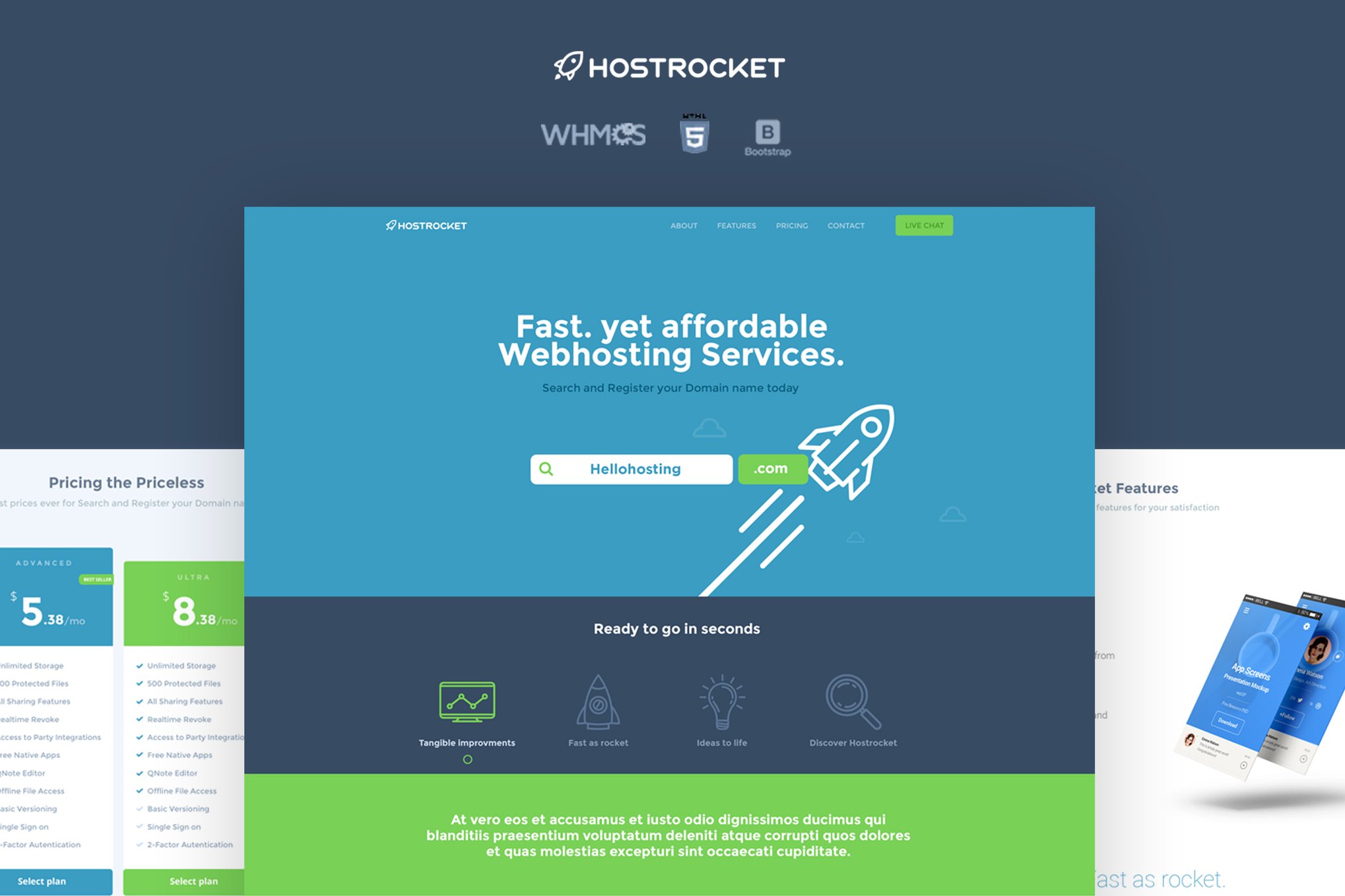 Hostrocket WHMCS & HTML Template