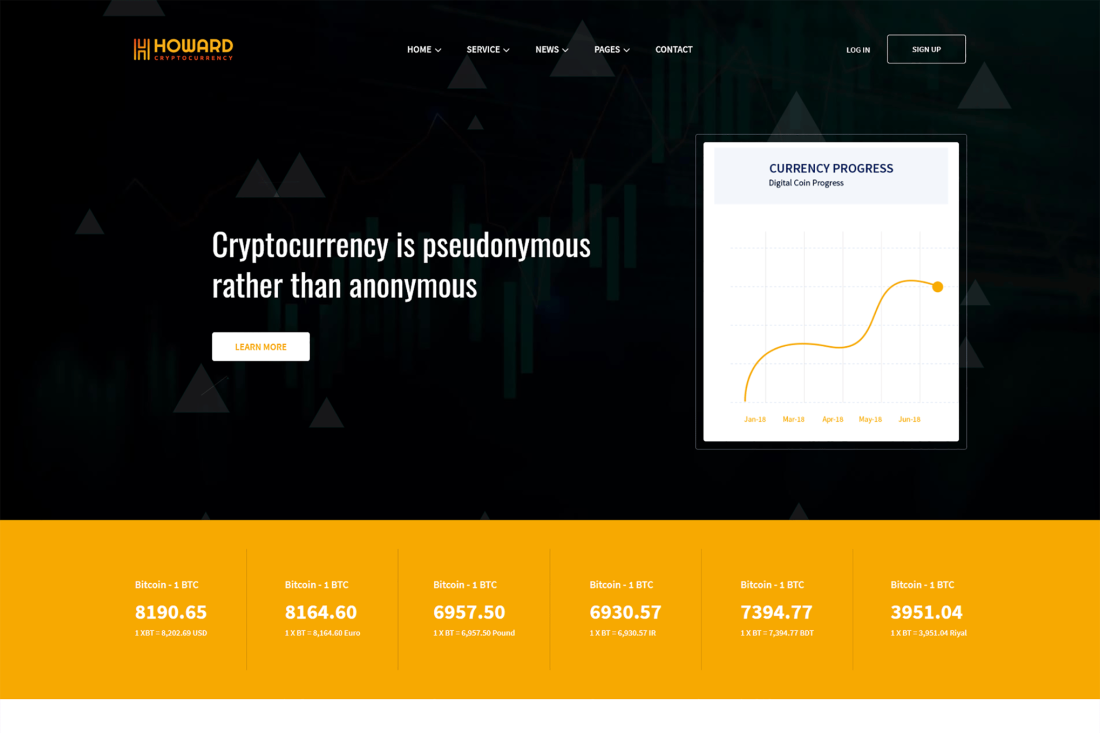 Howard - React JS Crypto Currency Template