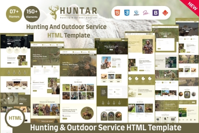 Huntar - Hunting & Outdoor Service HTML Template