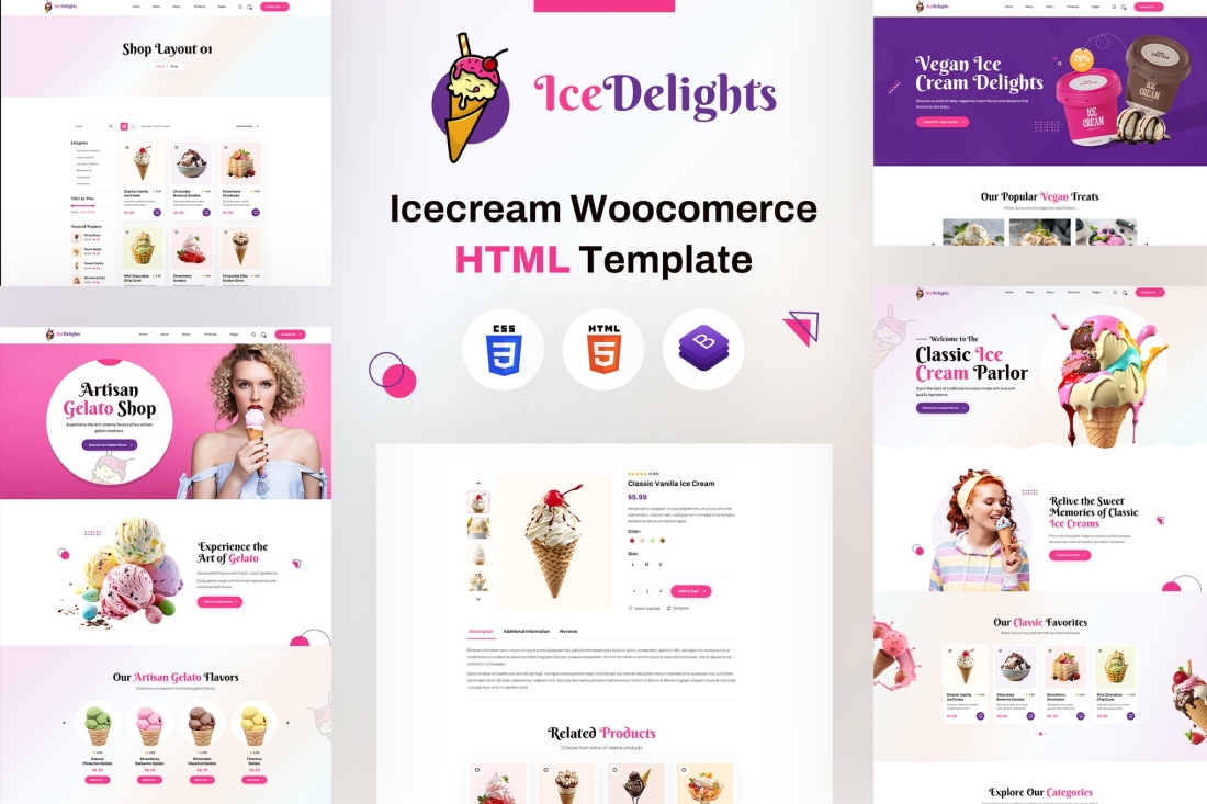IceDelights | Ice Cream Shop HTML Template