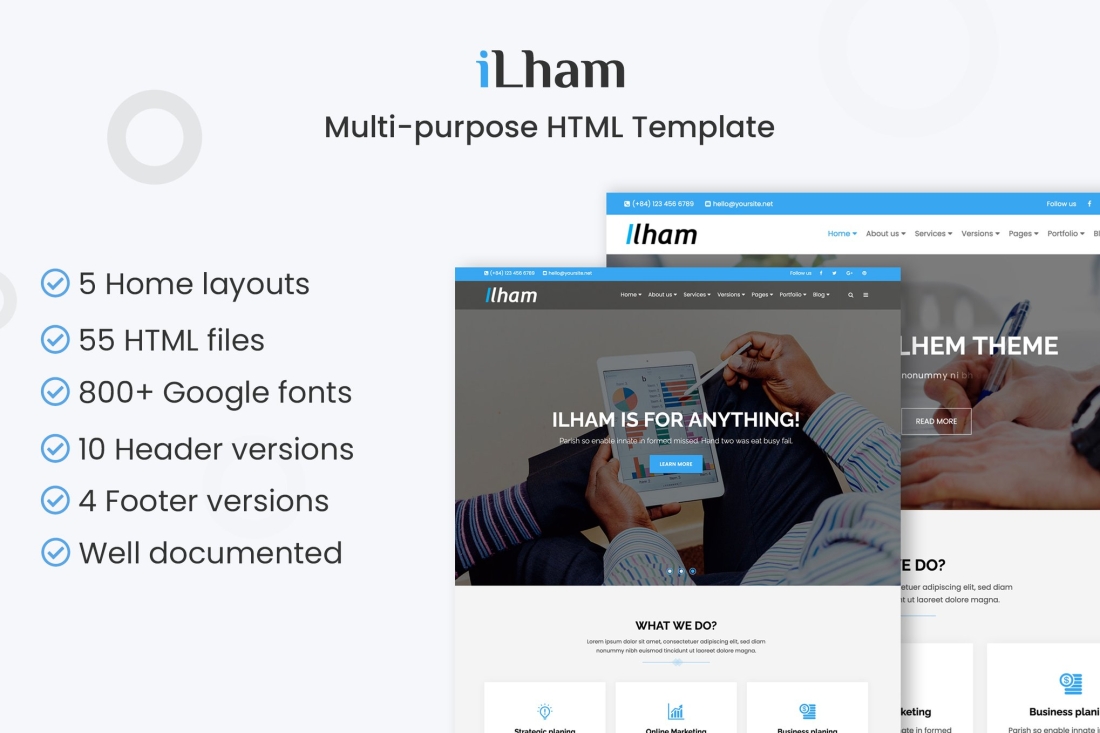 ILHAM - Multi-purpose HTML Template