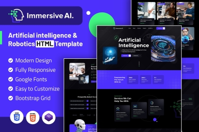Immersive AI | Robotics HTML Template