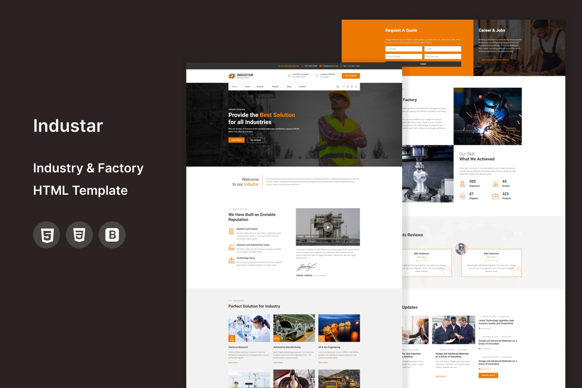 Industar – Industry & Factory HTML Template
