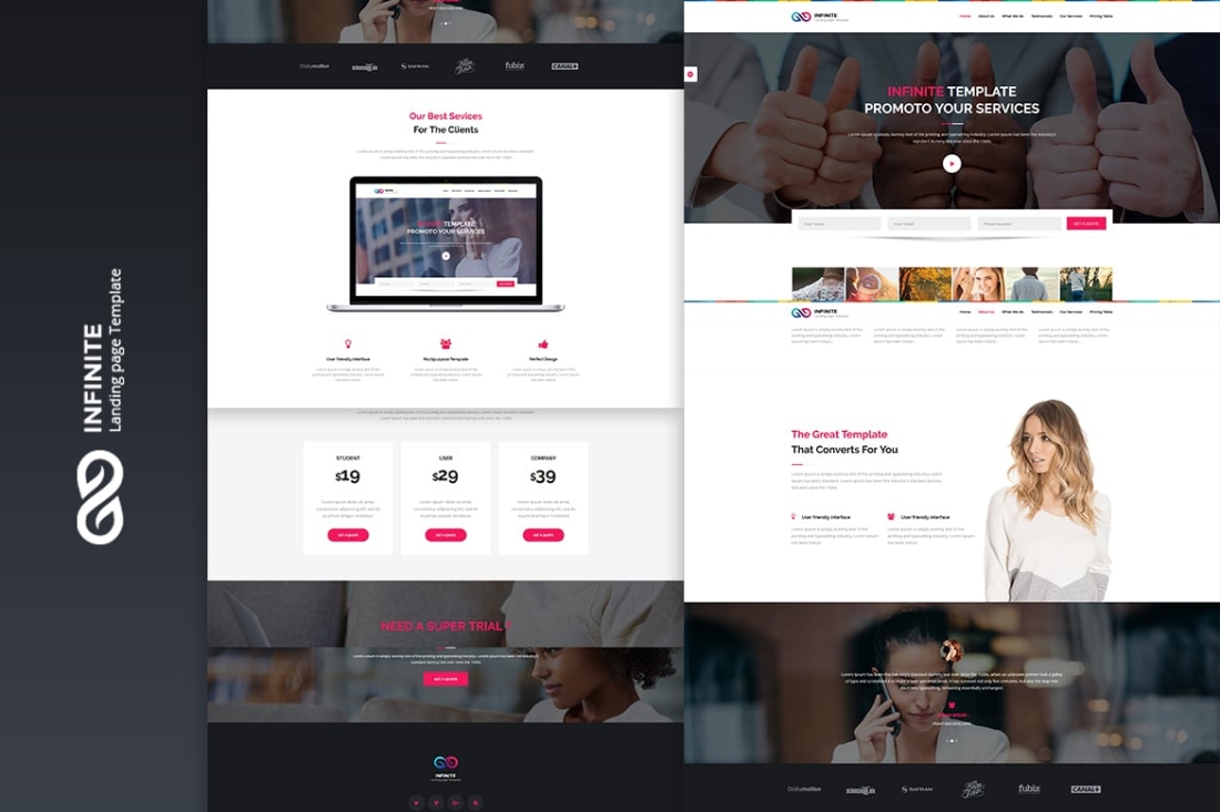 Infinite - Digital Marketing Landing Page