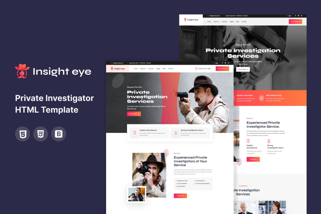 Insighteye - Private Investigator HTML Template