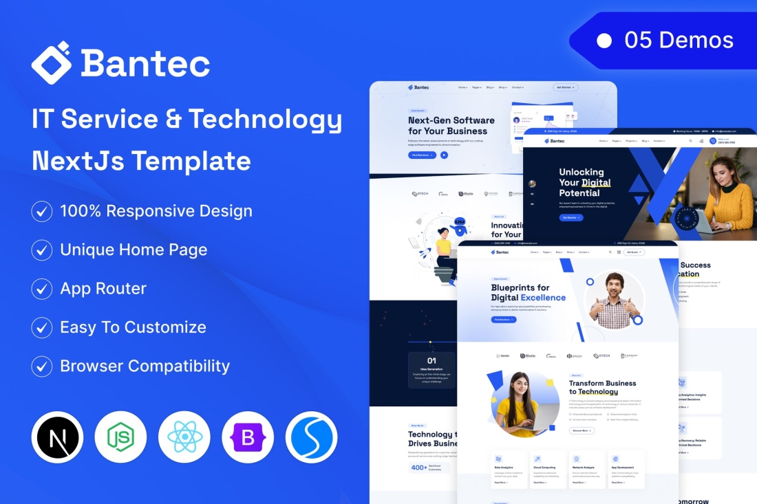 IT Solution, IT Service Technology NextJS Template