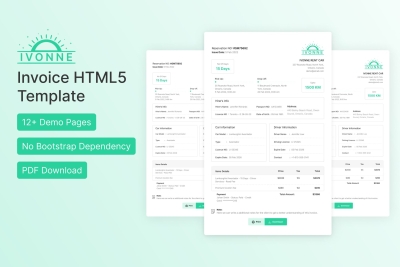 Ivonne - Invoice HTML Template