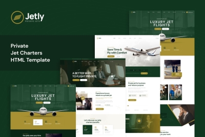 Jetly - Private Jet Charters HTML Template