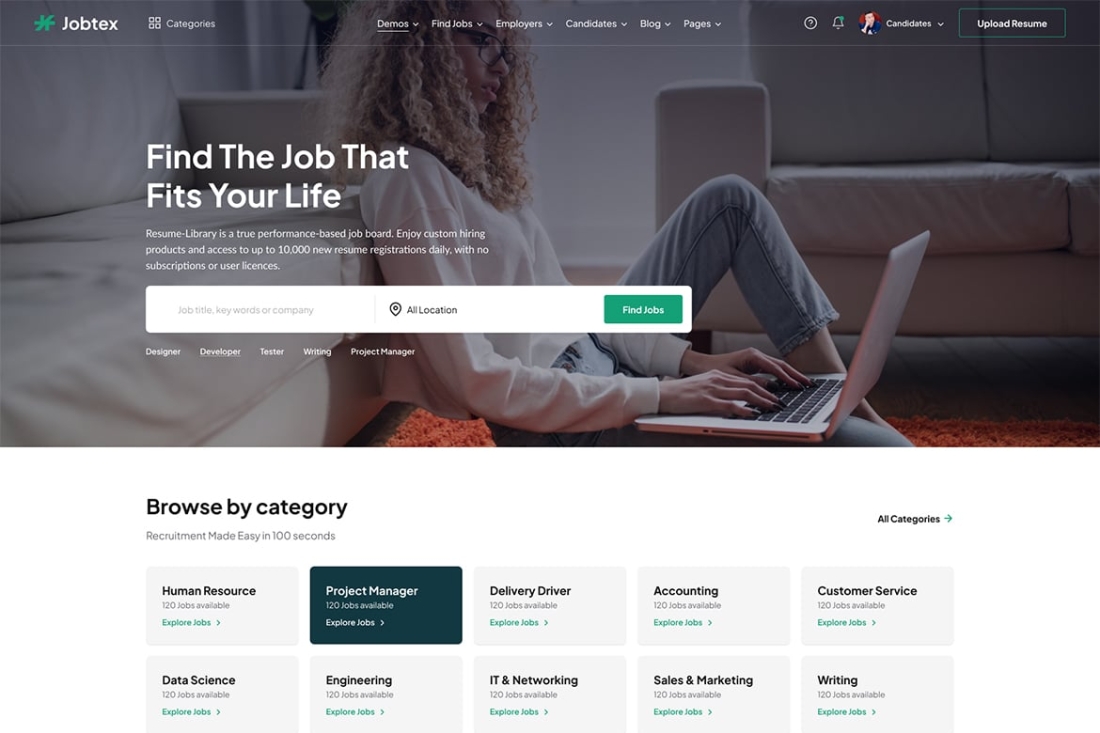 Jobtex | Job Board ReactJS Template