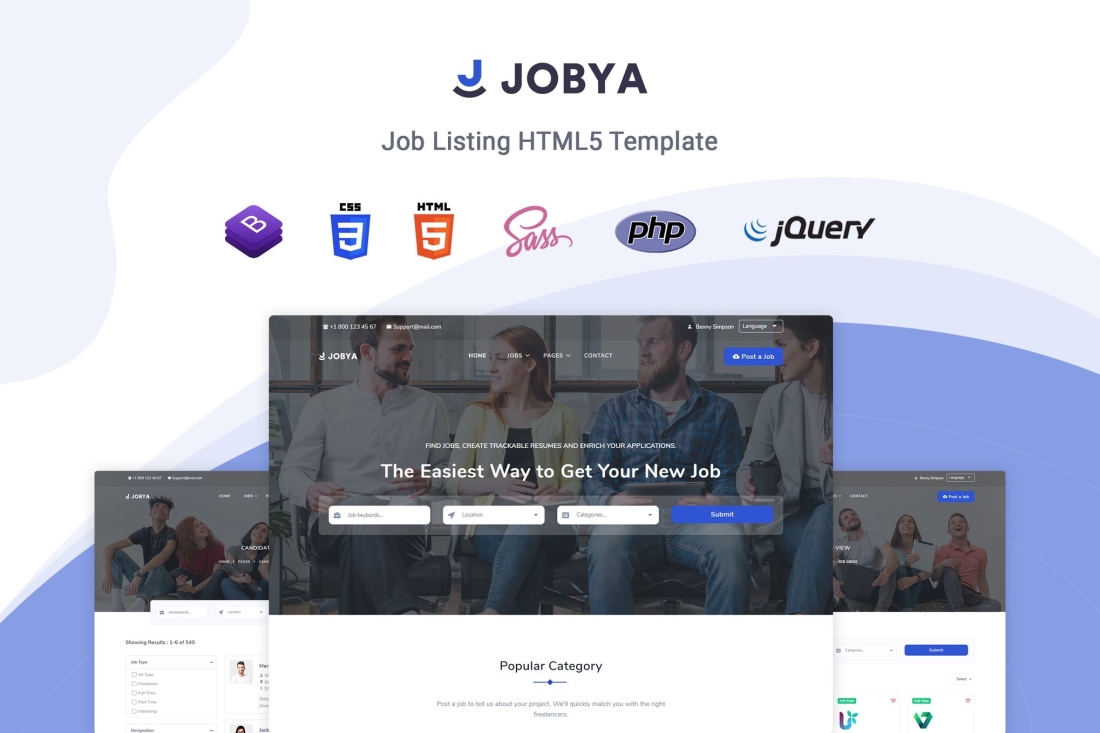 Jobya - Job Listing HTML5 Template