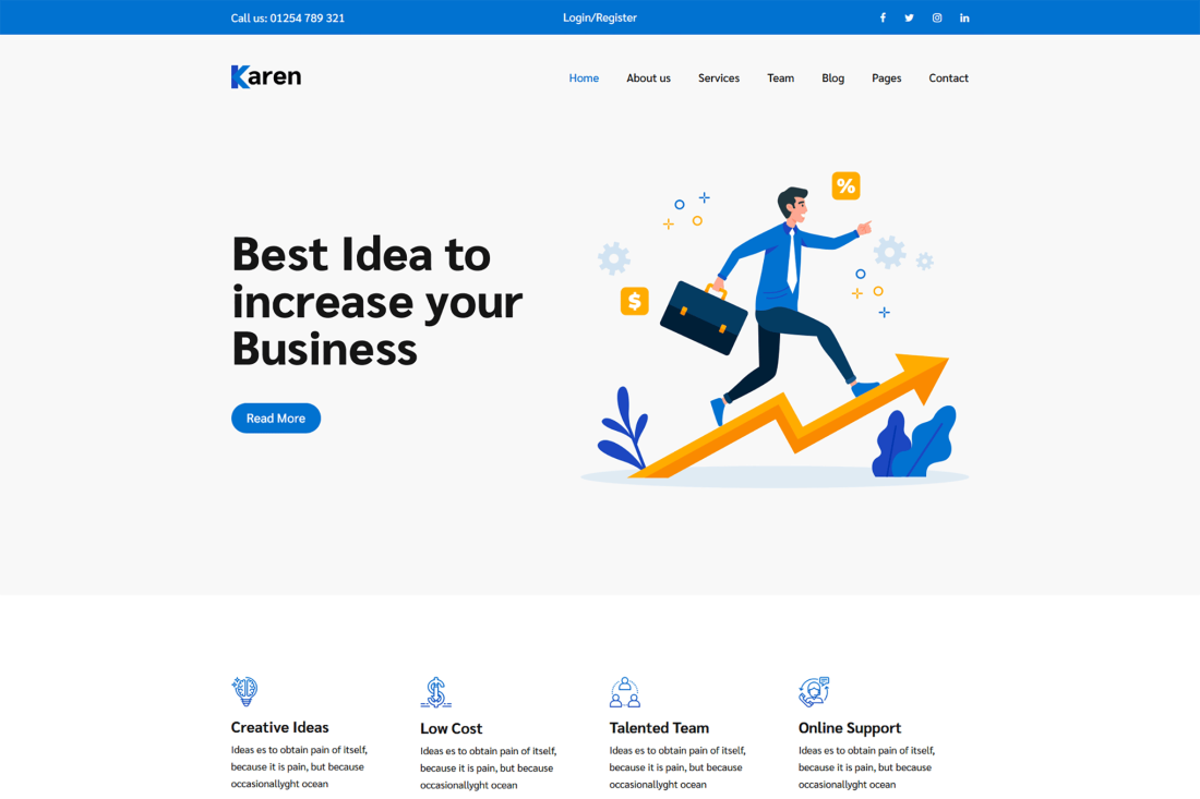 Karen – Corporate Business Bootstrap 5 Template