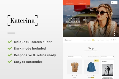 Katerina - Photography Portfolio Site Template