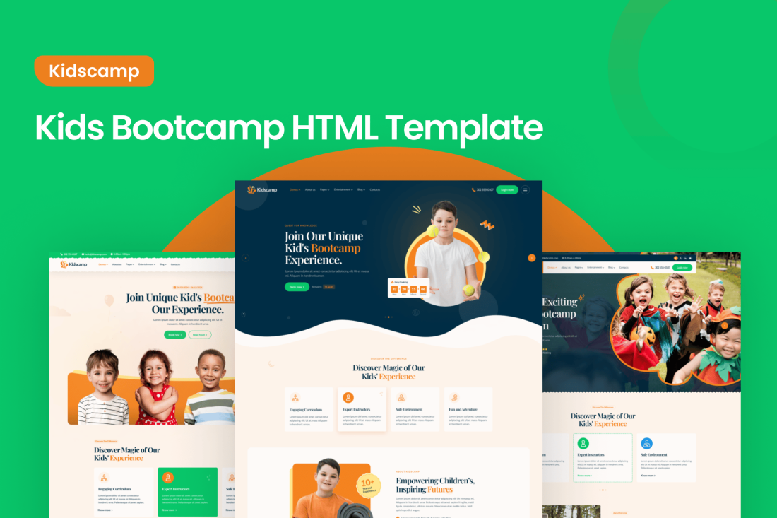 Kidscamp - Kids Bootcamp Activities HTML Template