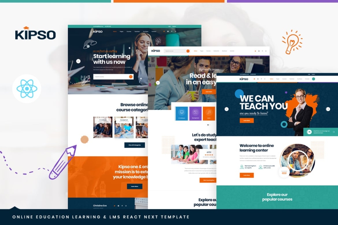 Kipso - React Next Online Education Learning & LMS