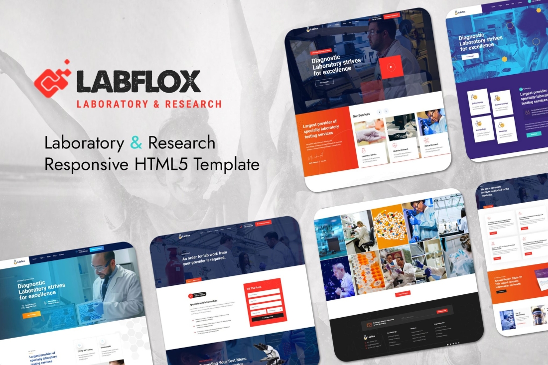 Labflox - Laboratory & Research Responsive HTML5
