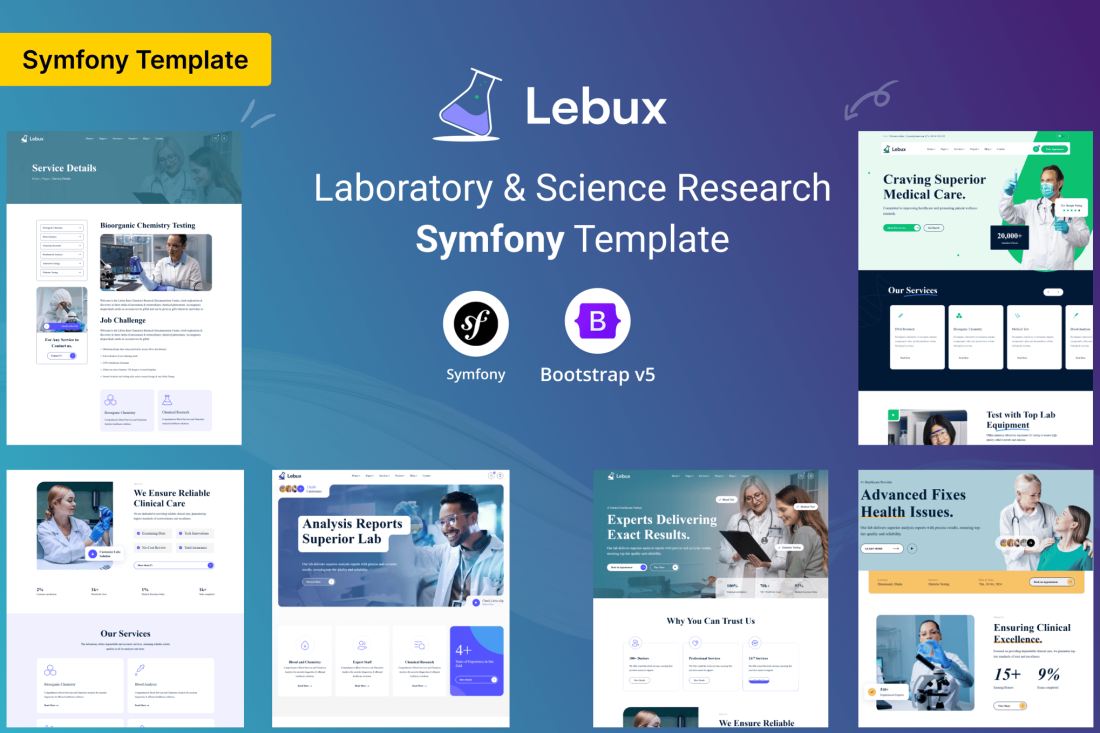Labux - Laboratory & Research Symfony 7 Template