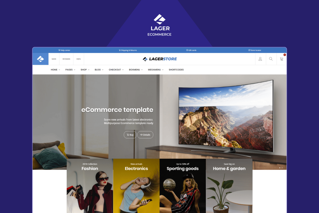 Lager - eCommerce HTML Template