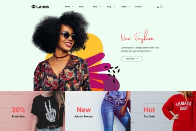 Lanes - Fashion Minimal Website Template