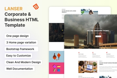 LANSER - Corporate & Business HTML Template