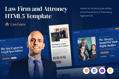 LawGuru - Law Firm and Attorney Html Template