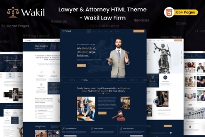 Lawyer & Attorney HTML Template - Wakil Law Firm