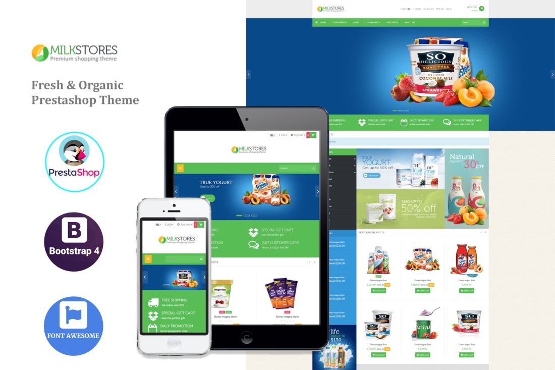 Leo Milk - Organic Prestashop  Theme