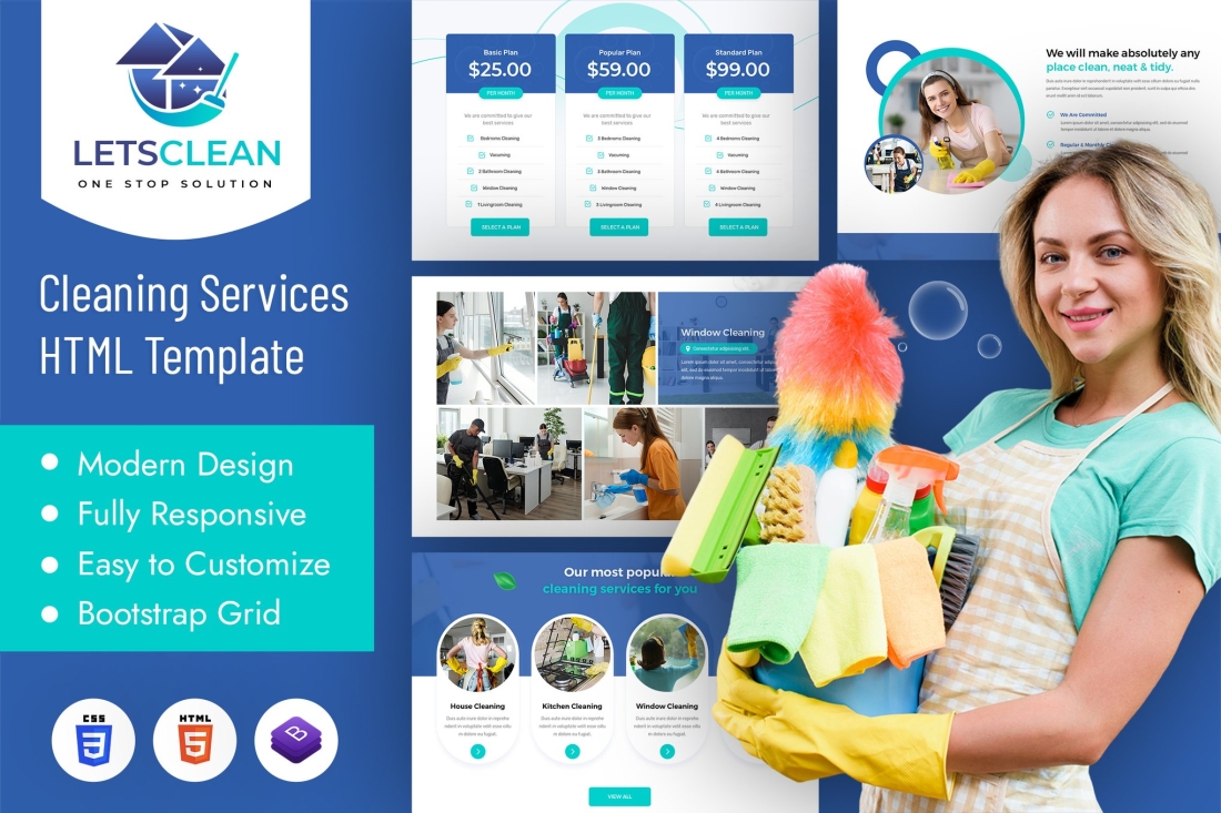 LetsClean | Cleaning Services HTML Template